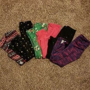 6 pair of girl's leggings